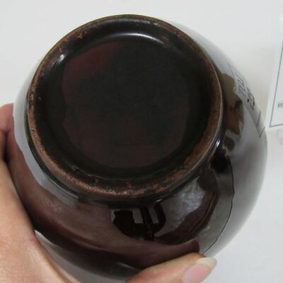Nice pottery Vase Golden Bronze Label Attached, Unknown Maker