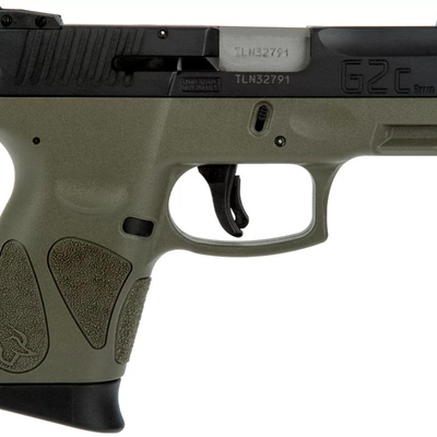 TaurusÂ® G2c Matte Black /OD Green 9mm Luger Compact 12 Rds (Lot 23)