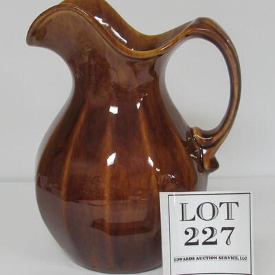 Large Vintage Morton Pottery Water Pitcher, Marked On Bottom