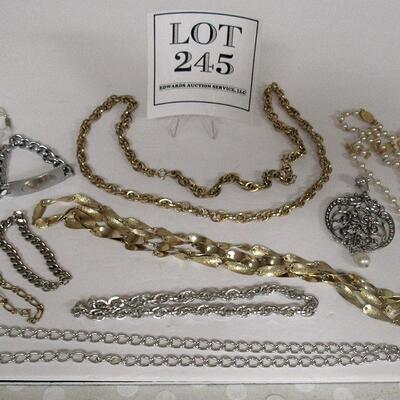 Lot of Older Costume Jewelry Necklaces and Bracelets, Chunky