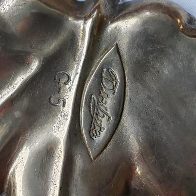 MCM mid-century modern brass Leaf tray