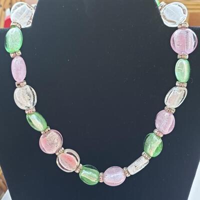 3 vintage costume necklaces beads