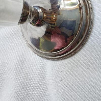 9" tall "Empire" sterling candelabra candlestick weighted