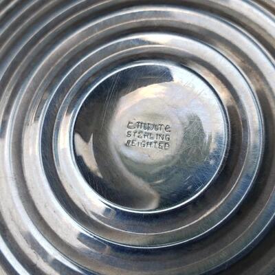 9" tall "Empire" sterling candelabra candlestick weighted