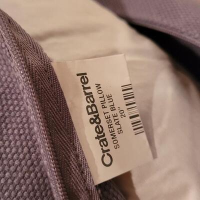 Lot 419: Crate & Barrel Blue Pillow
