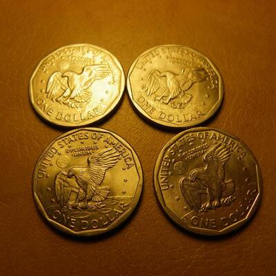 4 Susan B. Antony 1979 coins.