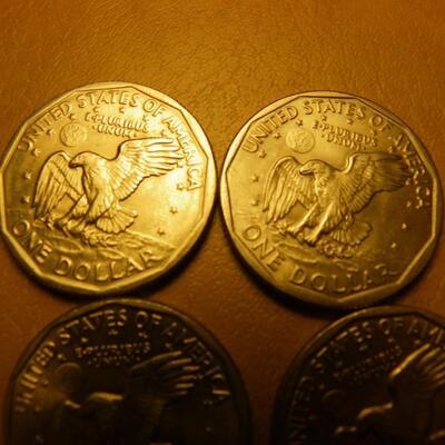 4 Susan B. Antony 1979 coins.
