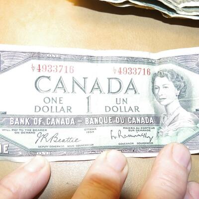 Canadian One dollar 1958 issue.