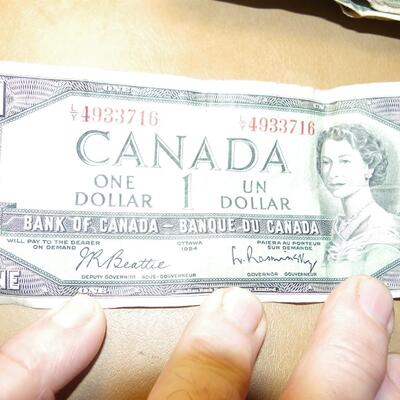 Canadian One dollar 1958 issue.