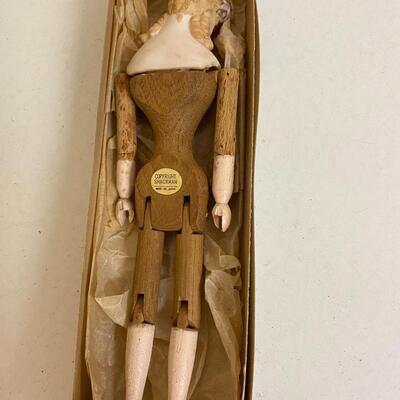 Vintage Mannequin wooden & bisque Doll â€œBâ€
