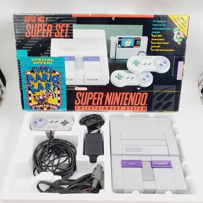 SUPER NINTENDO NES SUPER SET WITH ORIGINAL BOX | EstateSales.org