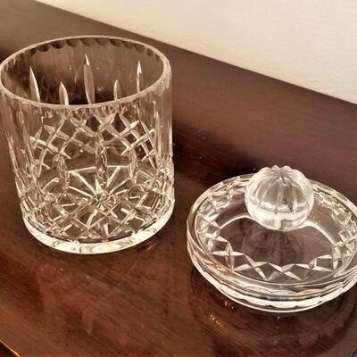 Lot #111  Crystal Biscuit Barrell