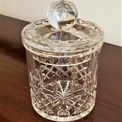 Lot #111  Crystal Biscuit Barrell