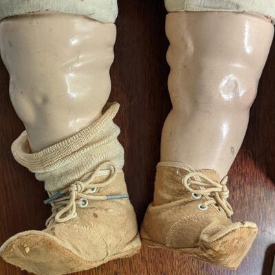 ANTIQUE DOLL BABY E.I.H. HORSMAN 1920'S COMPOSITION CLOTH 22"