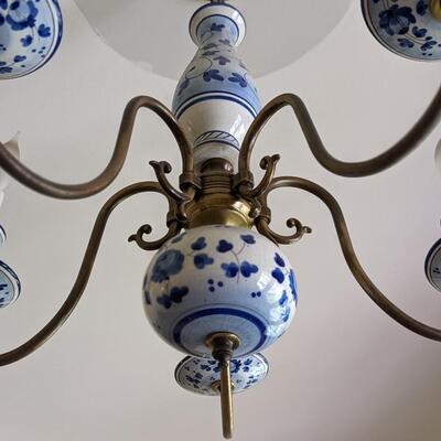 Blue and White functional ceiling light