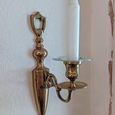 Brass wall candle holders2