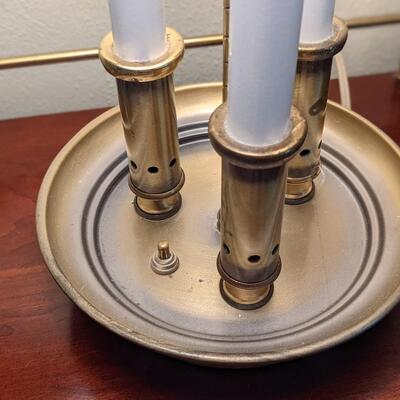 Very well made table lamp with metal shade