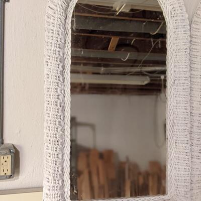Wicker framed mirror 2