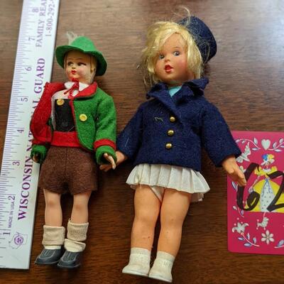 Vintage Blinking Made in Italy boy, Girl made in Germany