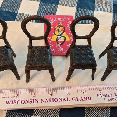 Set of 4 wrought Iron chairs