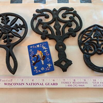 Set of wrought iron trivets