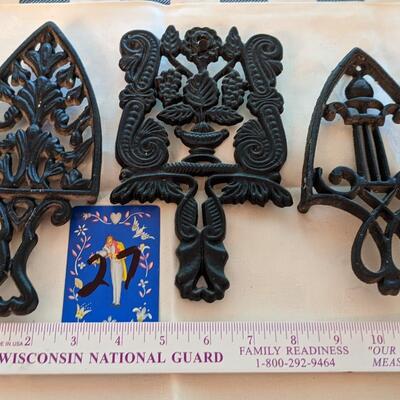 Set of wrought iron trivets