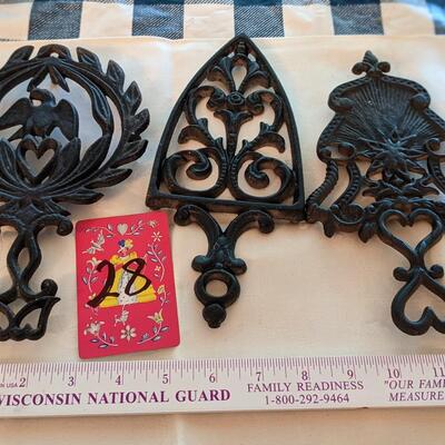Set of wrought iron trivets