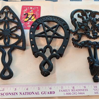 Set of wrought iron trivets
