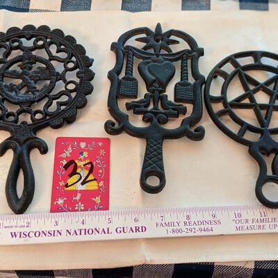 Set of wrought iron trivets