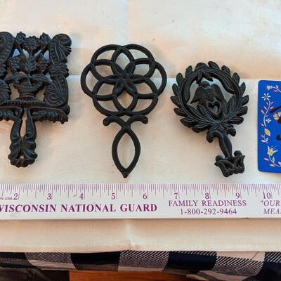 Set of wrought iron trivets