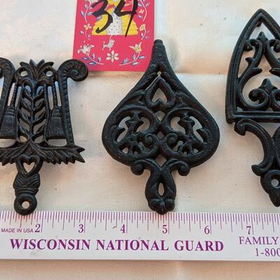 Set of wrought iron trivets