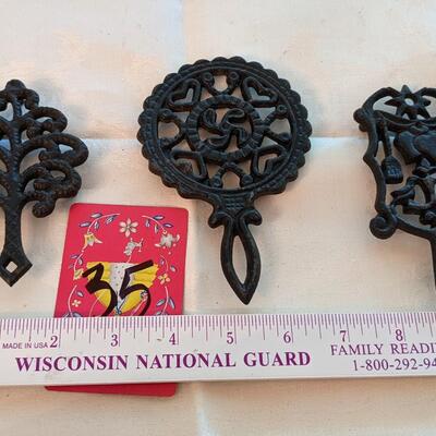 Set of wrought iron trivets