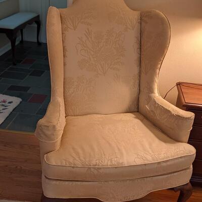 Cream Wing Back Chair 2
