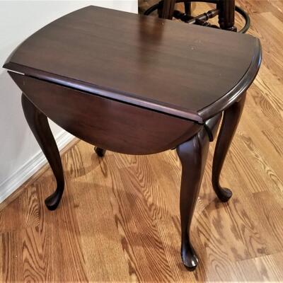 Lot #115  Queen Anne Style Drop Leaf Side Table