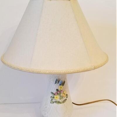 Lot #123  Belleek Table Lamp