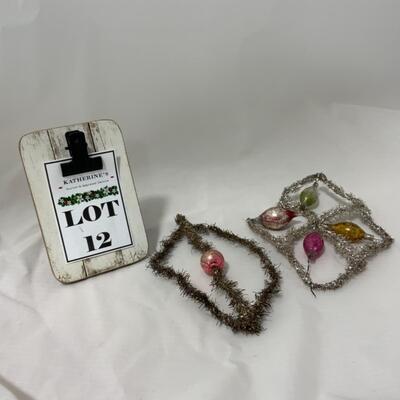 [12] ANTIQUE | German Tinsel Ornaments 