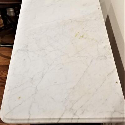Lot #133  Antique New Home Sewing Machine Base with Marble Top