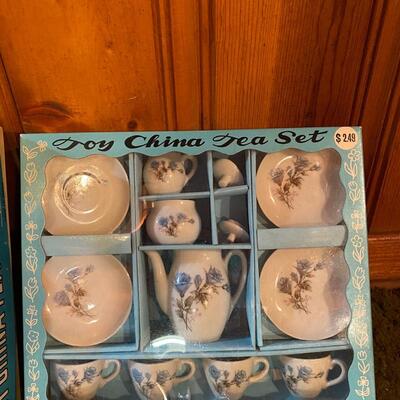Lot of vintage toy china tea sets