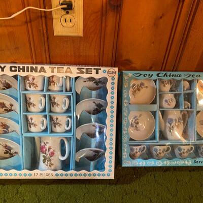 Lot of vintage toy china tea sets