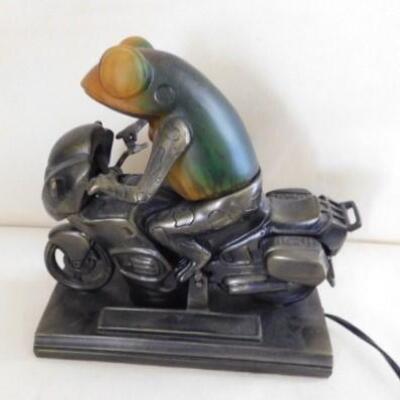 Vintage Frog on a Motorcycle Desk Lamp 10
