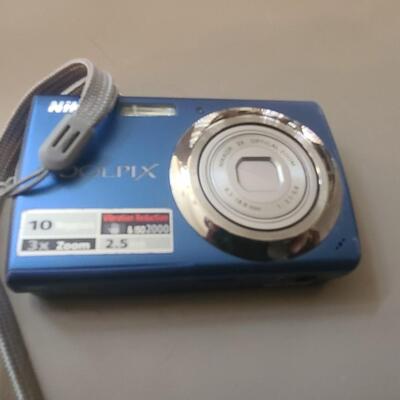 Blue Nikon Camera 
