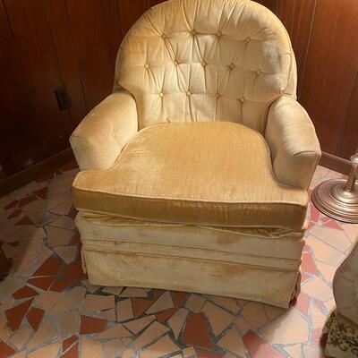 Mid century Mediterranean style sofa and two upholstered chairs
