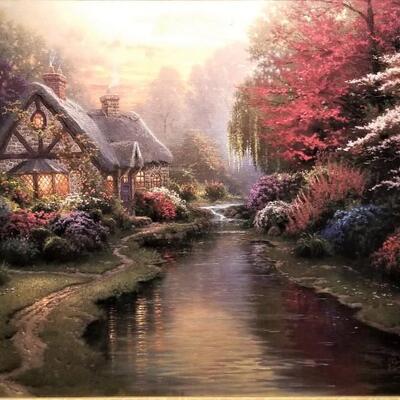 Lot #161  Thomas Kincaid "Quiet Evening"