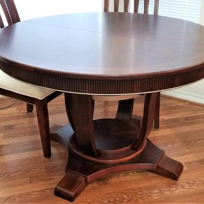 Lot #163  Contemporary Dining Set - Table/6 Chairs