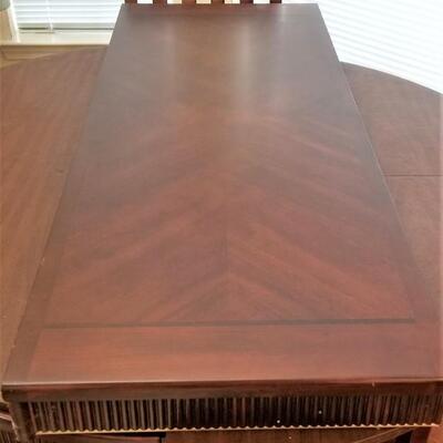 Lot #163  Contemporary Dining Set - Table/6 Chairs