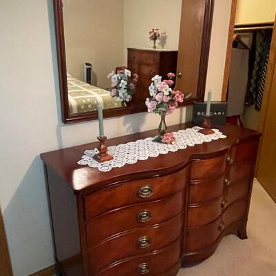 1960's Drexel Dresser / With Wall Mirror