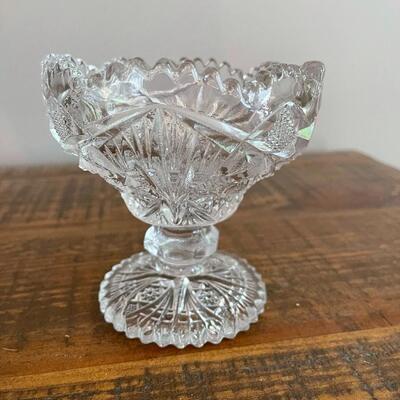 LOT 72 - Footed Dessert Dish, American Cut Glass 