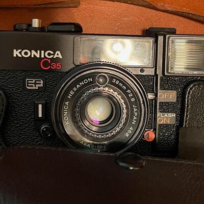 Konica C35 - 35mm camera & bag 