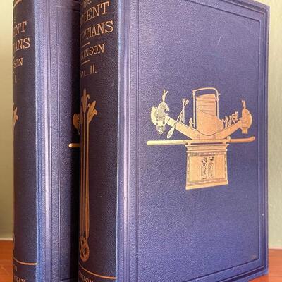 LOT 63 - The Ancient Egyptians - 2 Antique Books 1878 - Manners and Customs