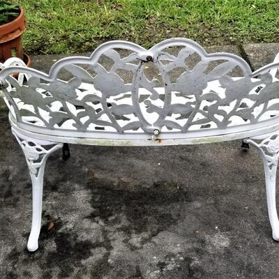 Lot #174  Vintage Cast Iron Garden Settee